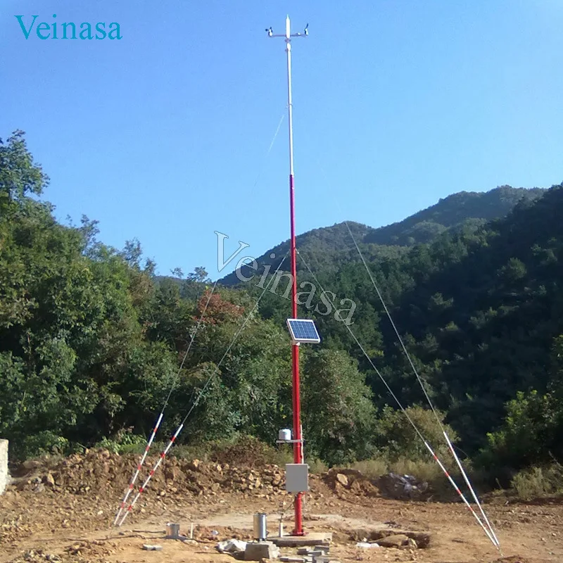2026 Forest Fire Prevention Meteorological AWS011 Station with Dual Power Supply (220VAC/Solar) Dual Communication 10m Bracket