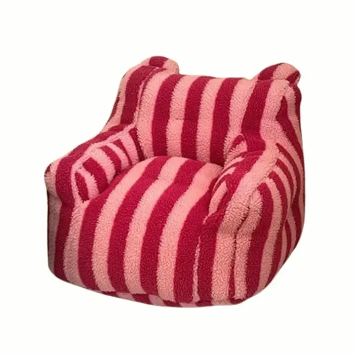 Children\'s Small Sofa Lightweight Striped Bean Bag Sofa Home Kids Balcony Corner Small Stool Safe and Healthy