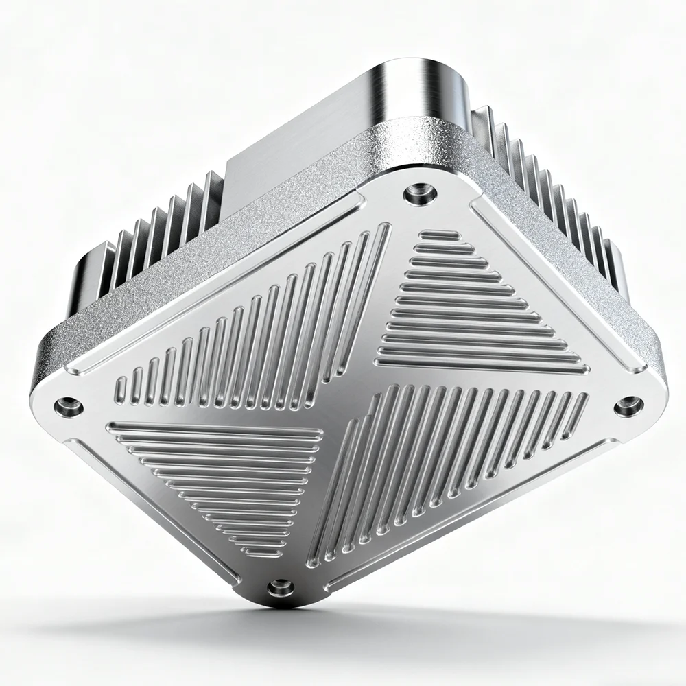 OEM SLM Metal 3D Printing Service Custom Aluminum Alloy Heat Sink Enclosure Ribbed Cooling Housing Electronic Equipment Radiator