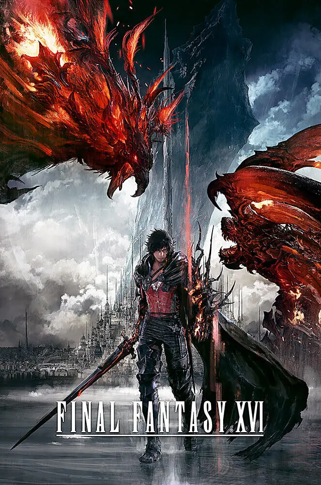 Final Fantasy XVI , Art Silk Poster Print For Living Room Decor ,Home Wall Picture