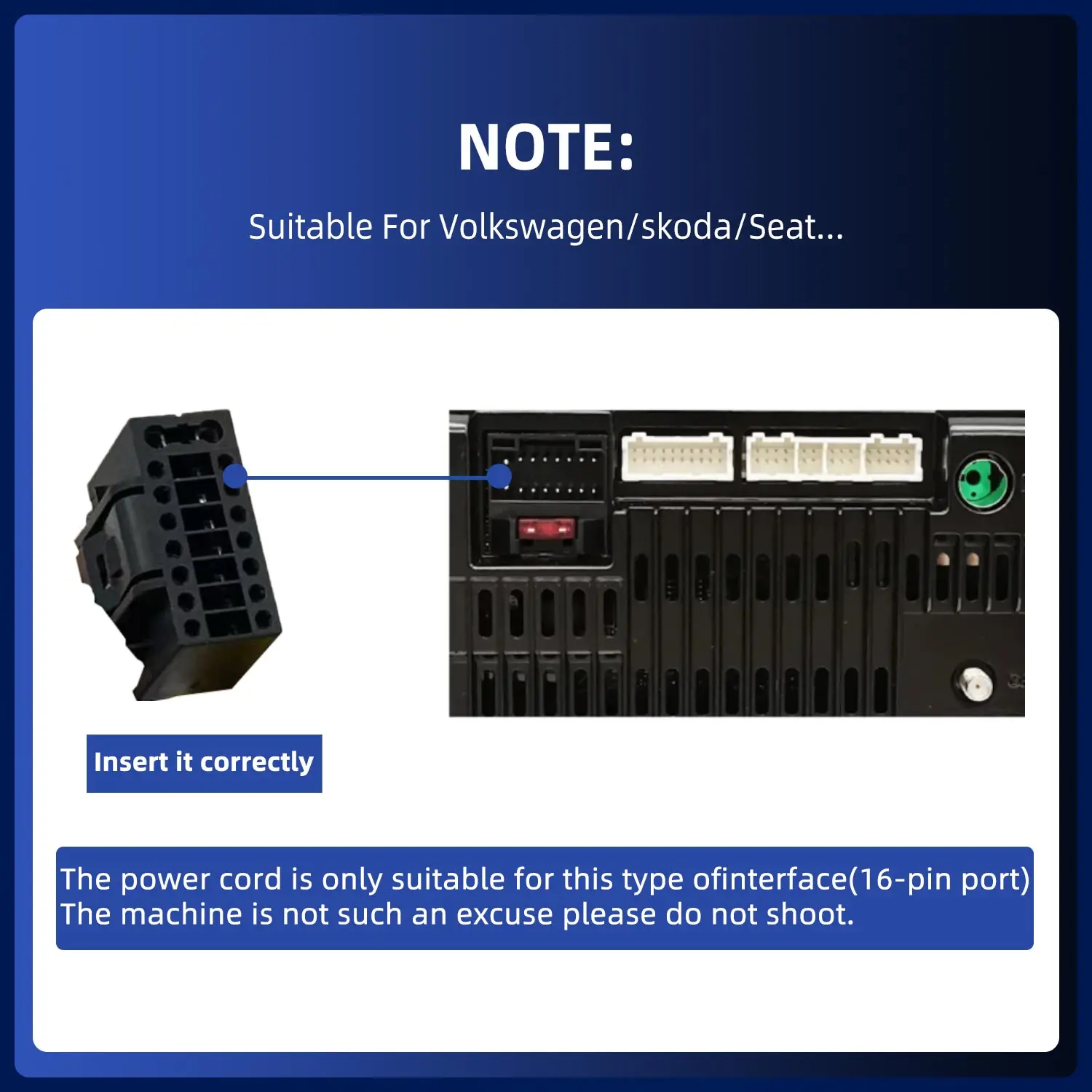 كابل توصيل الطاقة لواجهة راديو السيارة MQB العالمي لسيارة Volkswagen VW SEAT Skoda مشغل صوت الفيديو الوسائط المتعددة Autoradio