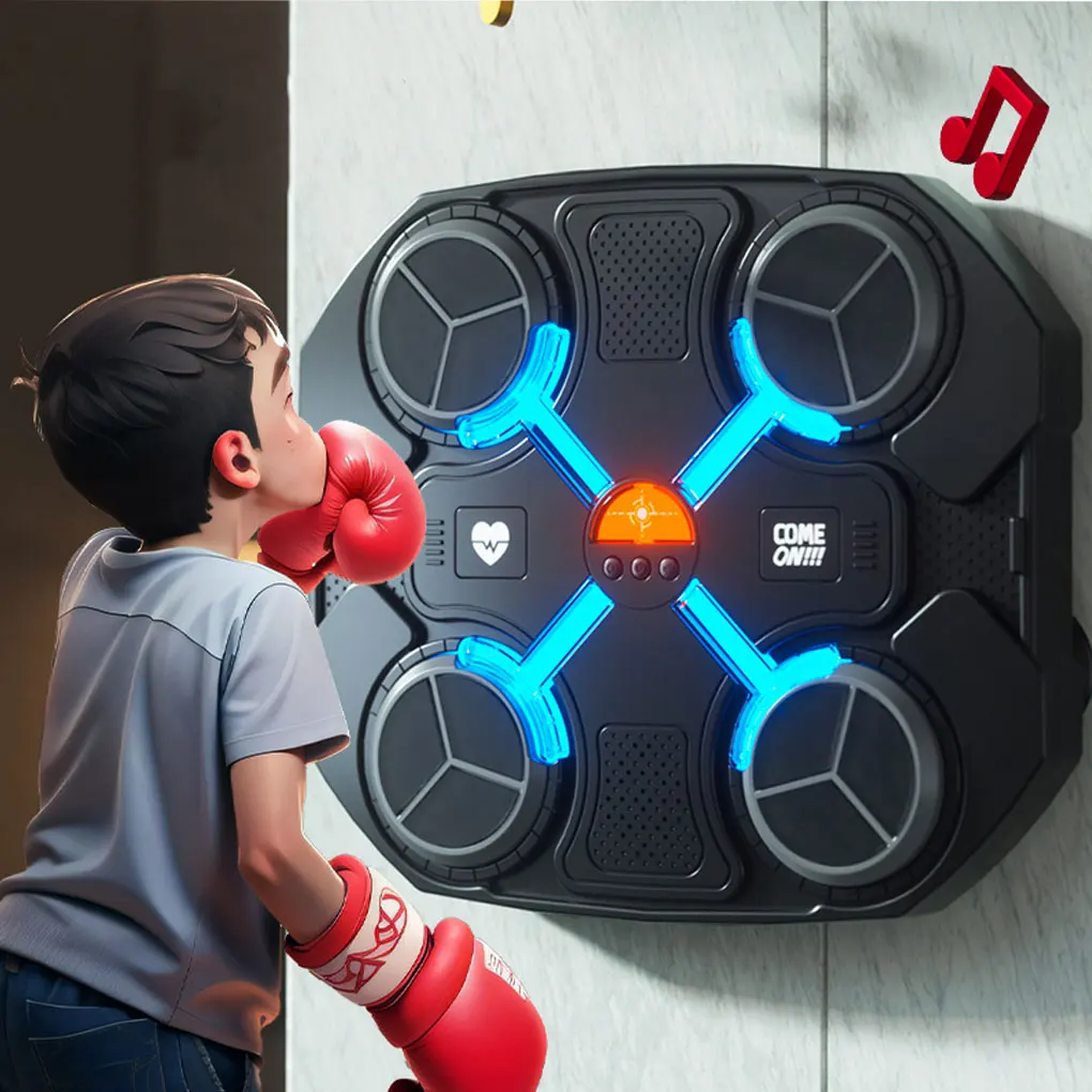 Smart Music Boxing Machine Bluetooth-Compatible Boxing Pads Workout Wall Target Punching Training Equipment for Home Exercise