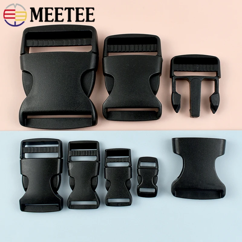 

2/5/10P 10-50mm Plastic Quick Release Closure Buckle Backpack Strap Buckles Bag Webbing Adjuster Clasp Hook DIY Sewing Accessory