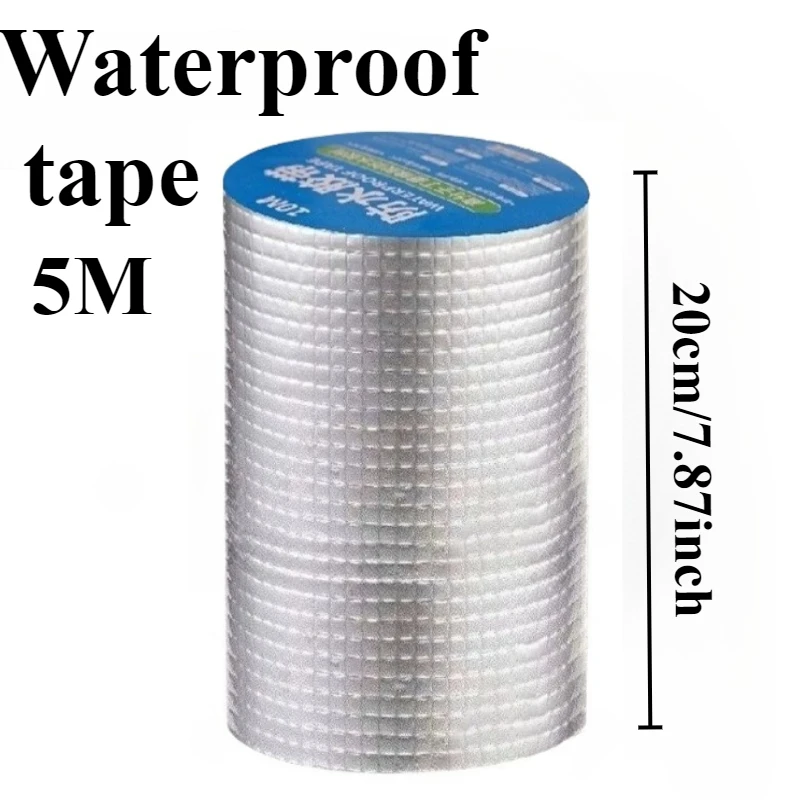 

Бутиловая лента 20 см * 5 м водонепроницаемая, прочная, самоклеящаяся, износостойкая и термостойкая, для крыши/трещин/рулонного материала/окнаill