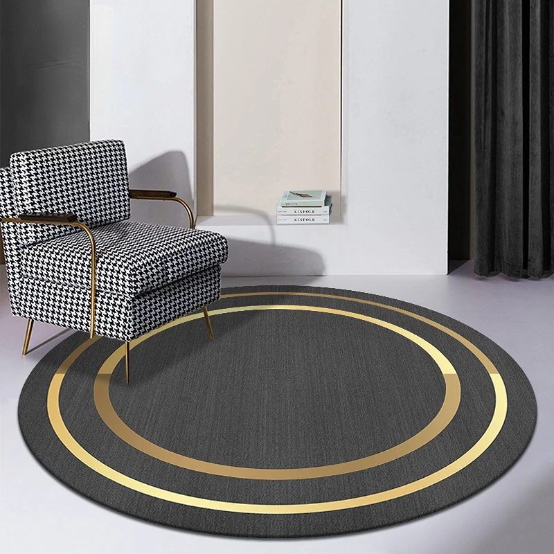 

Simple Round Rug Carpet Living Room Coffee Table Blanket Large Bedroom Bedside Blanket Study Easy Care Soundproof Floor Mat