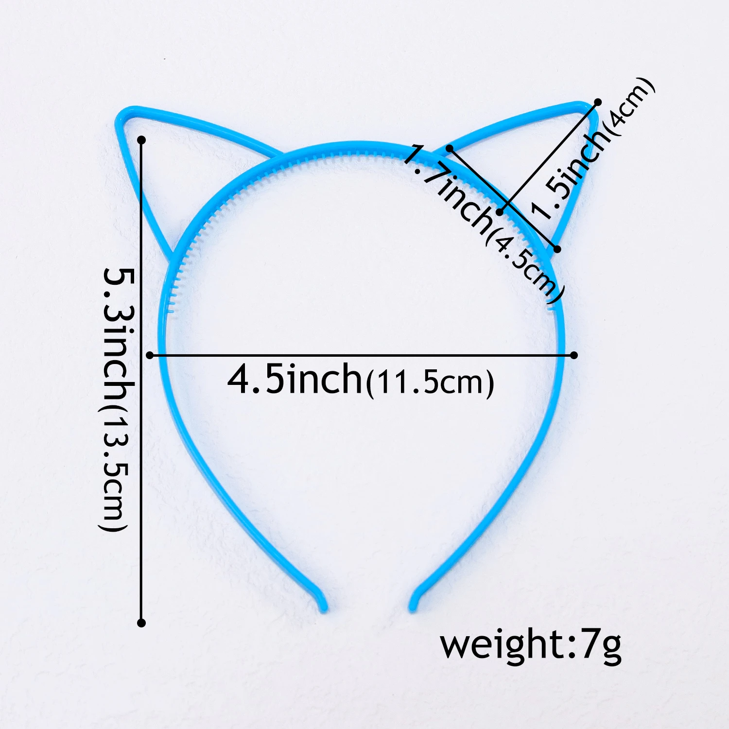 12PCS Girls Cat Ear Headbands Candy Color Cat Ears Headband Plastic Teeth Hairbands Family Decoration Party Hair Accessories