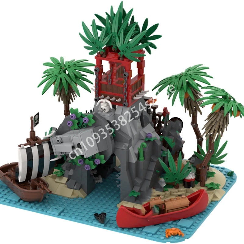 

824pcs MOC Forbidden Cove Pirates Building Blocks Assemble Solve the problem up Adult STEAM Learning Christmas toy Gift