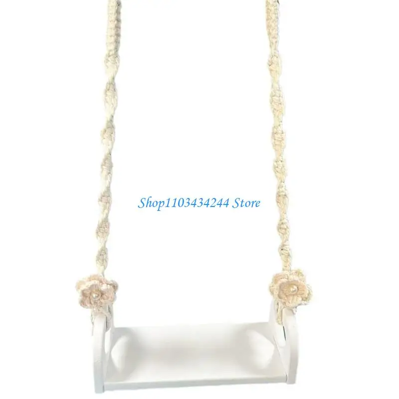 

Качели для новорожденных, реквизит для фотосъемки, деревянный стул для сидения без спинки, поворотная мебель для позирования,