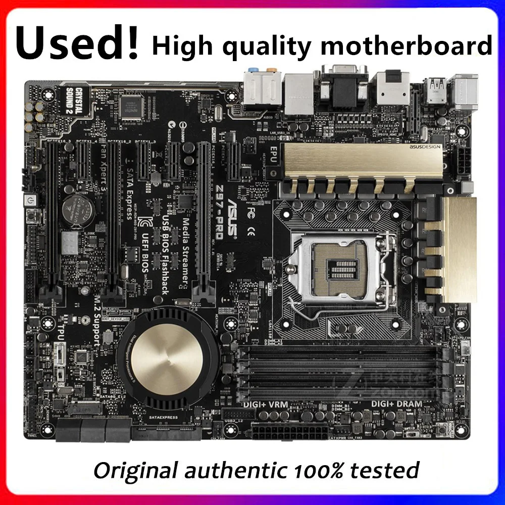 For Asus Z97-PRO Desktop Motherboard Z97 LGA 1150 For Core i7 i5 i3  SATA3 USB3.0  Original Used Mainboard