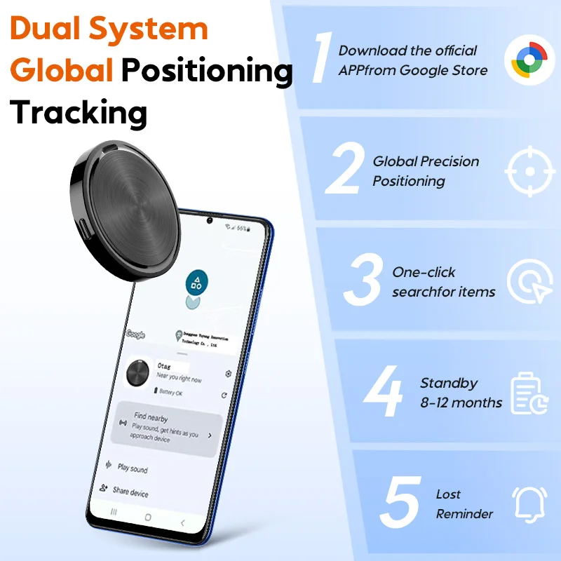 محدد موقع تعقب Android الذكي - جهاز تتبع لاسلكي متوافق مع جهاز Google Find My Device #6