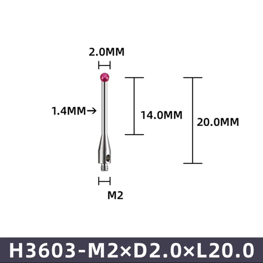 

1 шт. сенсорный зонд CMM, головка зонда с ЧПУ, 2 мм, стилус, шар, фарфоровый вал, 20-40 мм M2 * D2.0, вольфрамовая сталь, стилус CMM, машины CMM