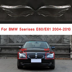 Car Front Headlight Cover Lens Glass Headlamps Transparent Lampshade Lamp Shell Masks For BMW 5series E60 2004-2010