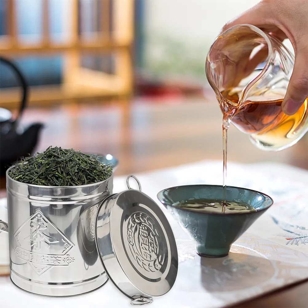 

Tea Canister Food Storage Airtight Stainless Steel Container Coffee Bean Sugar Canisters