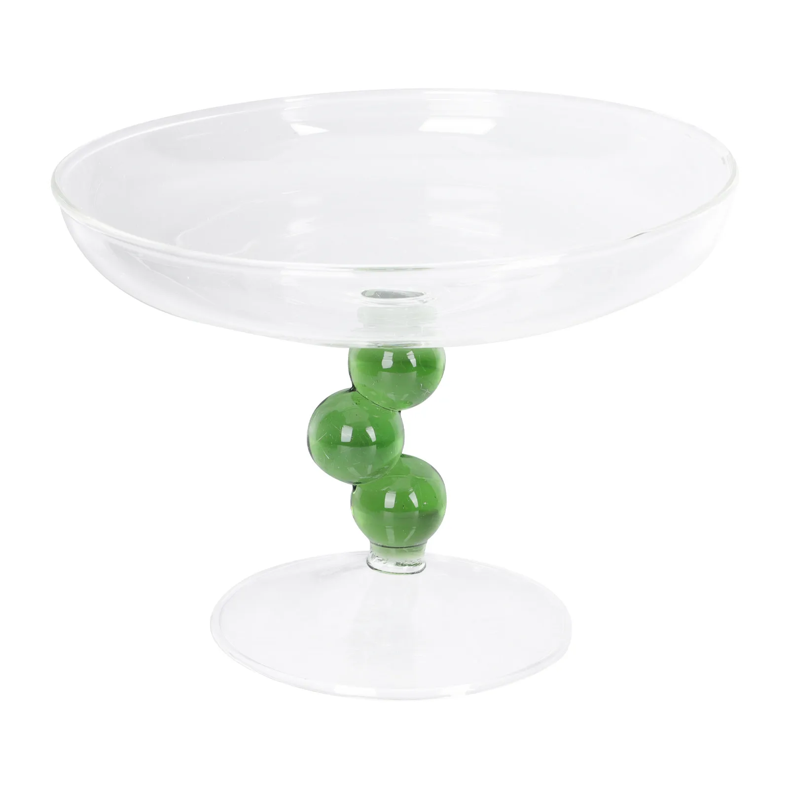 

Glass Snack Tray Footed Fruit Plate High Grade Material Creative Refined Design for Gatherings Activities Family Dinners