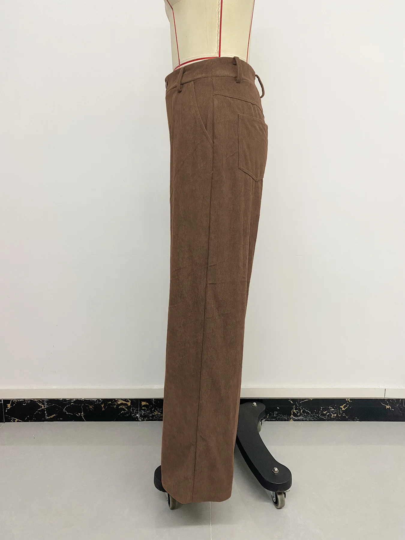 2025 Casual Women's Street Style Lace Up Pants  Loose and Fashionable Waist Cinched Wide Leg Floor Pants for Women