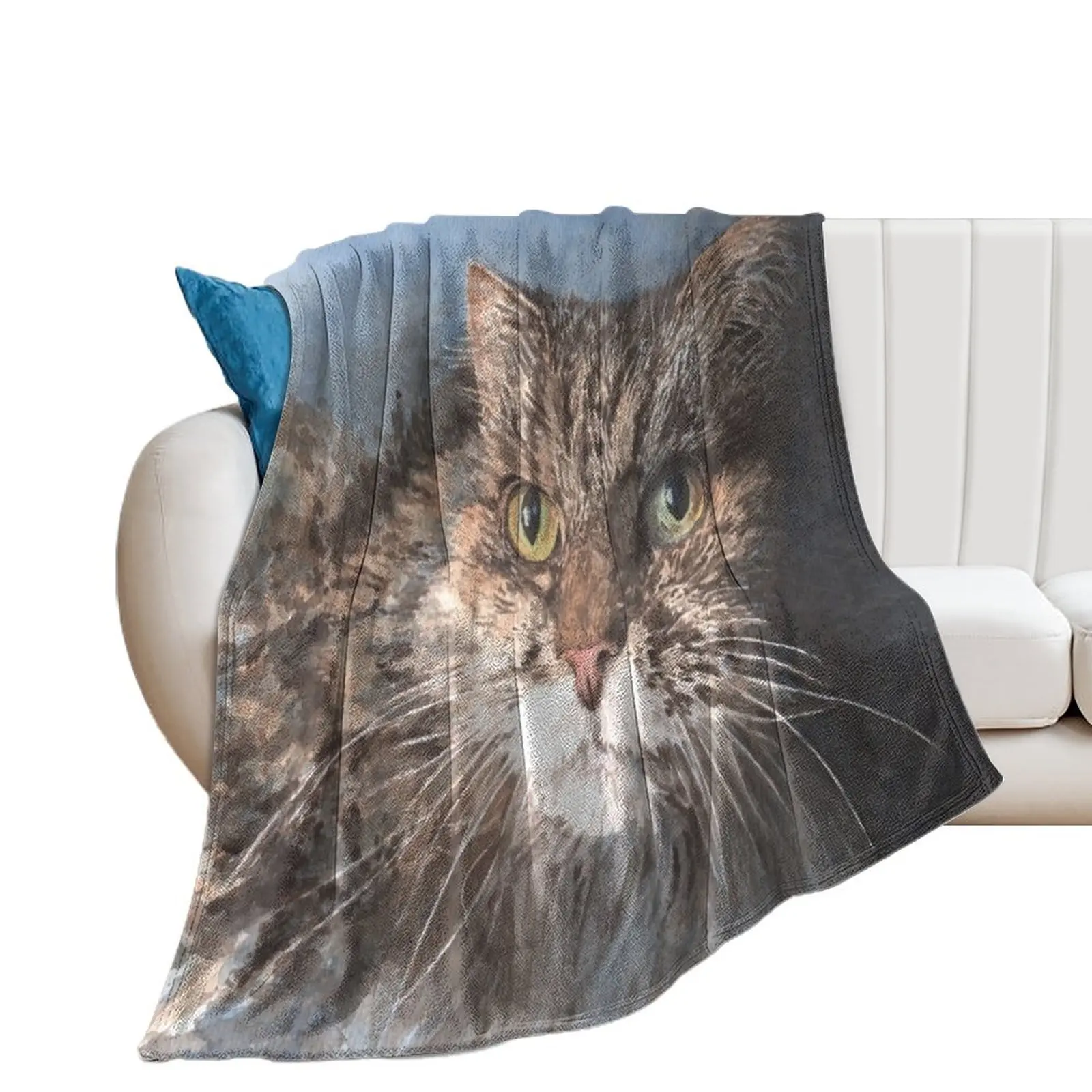 Molly the Tabby Cat Throw Blanket halloween Hairys Blankets