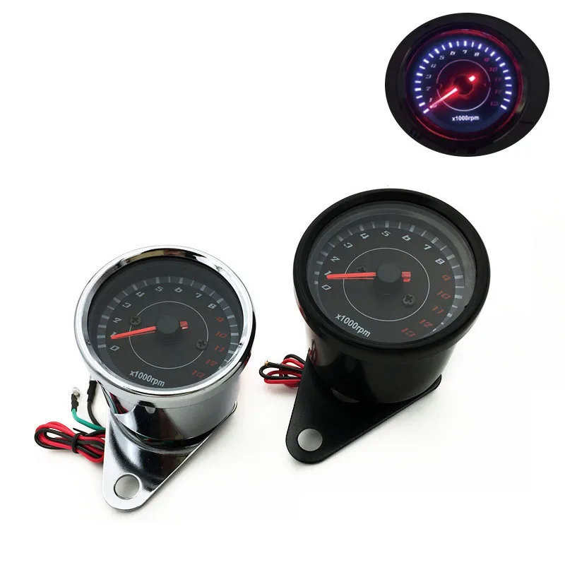 

Universal Waterproof 12v Black Retro Motorcycle Speedometer LED RPM Scooter Parts Motorcycle Tachometer Motorcycle