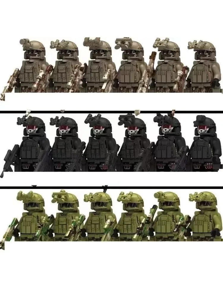 Militaire speciale eenheden, politieagenten, militaire wapens, speelgoed en cadeaus voor speciale politie-geestencommandofiguren voor kinderen. - afbeelding 2