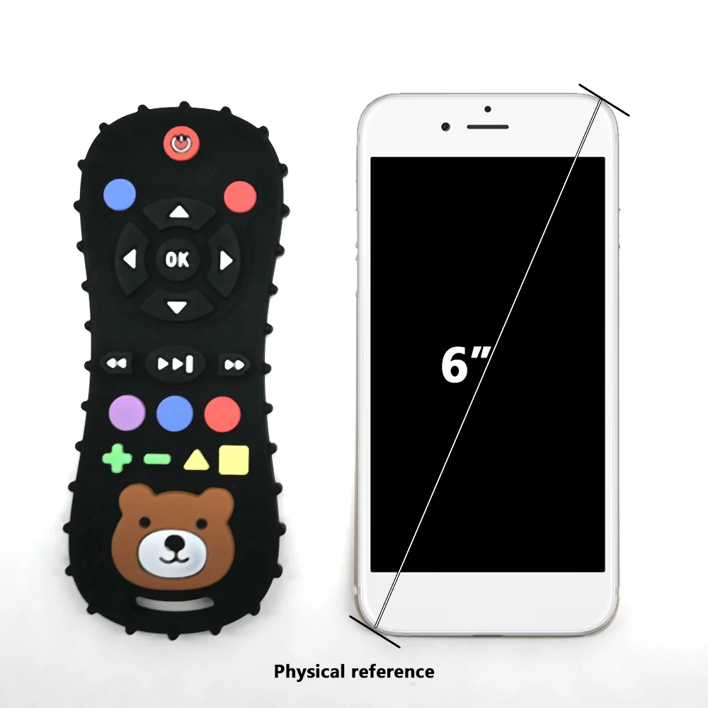 الجدة سيليكون محاكاة التلفزيون التحكم عن بعد شكل لعبة مهدئة الطفل F