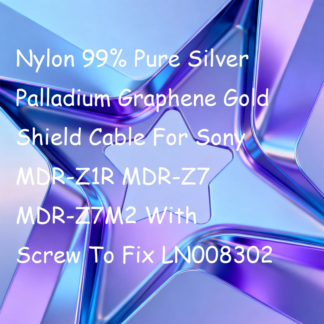 

Nylon 99% Pure Silver Palladium Graphene Gold Shield Cable For Sony MDR-Z1R MDR-Z7 MDR-Z7M2 With Screw To Fix LN008302