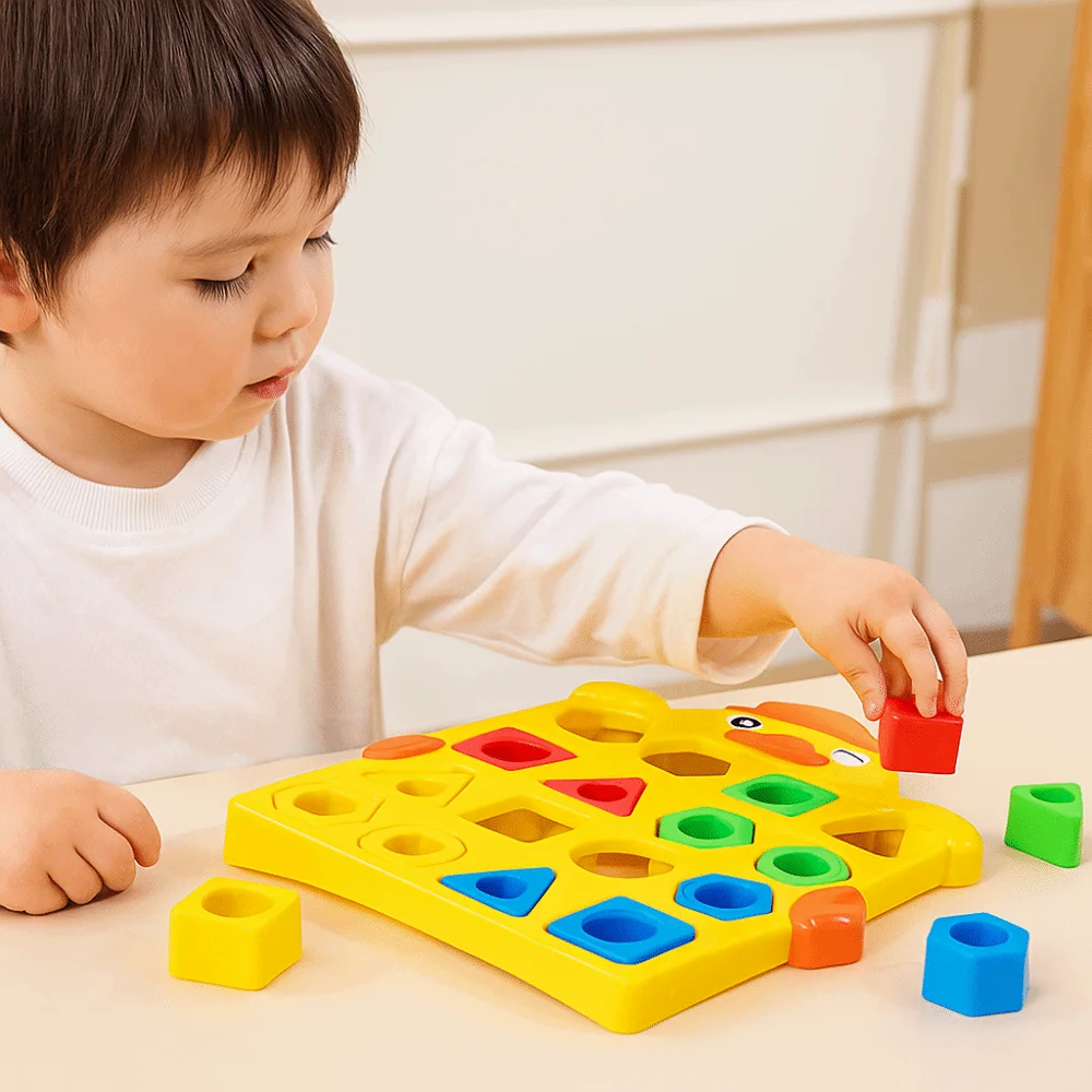 Puzzelbord Geometrie Vorm Bijpassend speelgoed Montessori Patroon Cognitieve vorm Bijpassend bordspel DIY Draagbaar