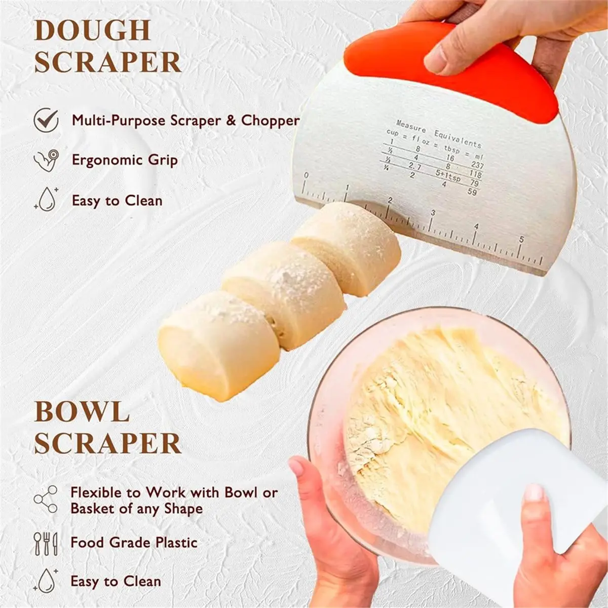 

（Trendy）410UComplete Sourdough Kit with Banneton Bread Proofing Basket and Glass Jar for Bread Making