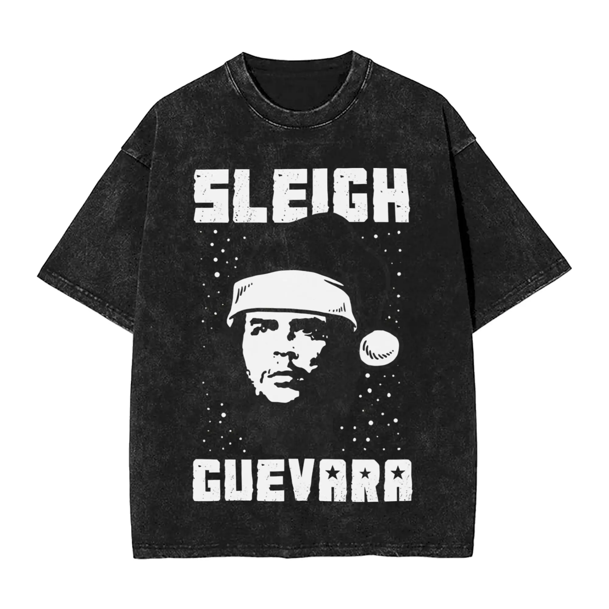 Sleigh Guevara  Washed T Shirts Streetwear Hip Hop Fashion T-Shirt  Tees Tops for Men Women Short Sleeve Harajuku