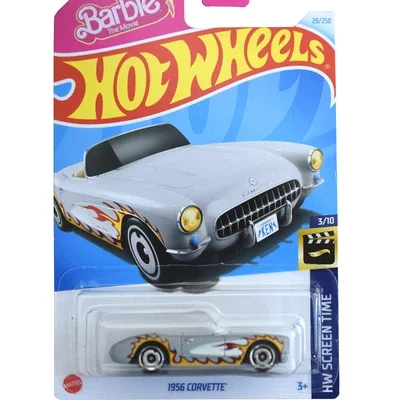 Mattel Hot Wheels Car Barbie Extra 1/64 Diecast Voiture HW Screen Time Tooned 1956 Corvette Model Toys for Kid Girl Gift C4982