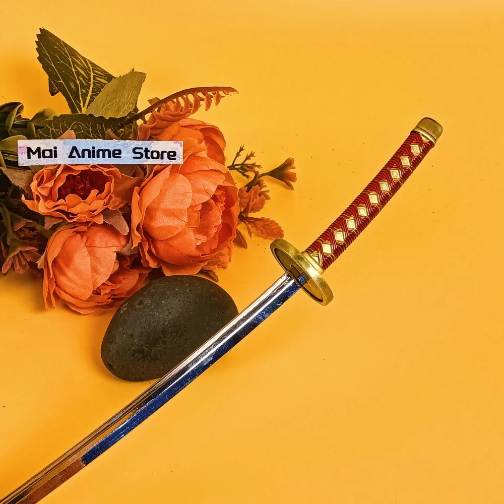 10 pollici Anime Bleach Katana Unohana Retsu Metallo Giapponese Ninja Coltello Spada Falsa Formato Reale Katana Samurai Sabre Unsharp Giocattolo Regalo