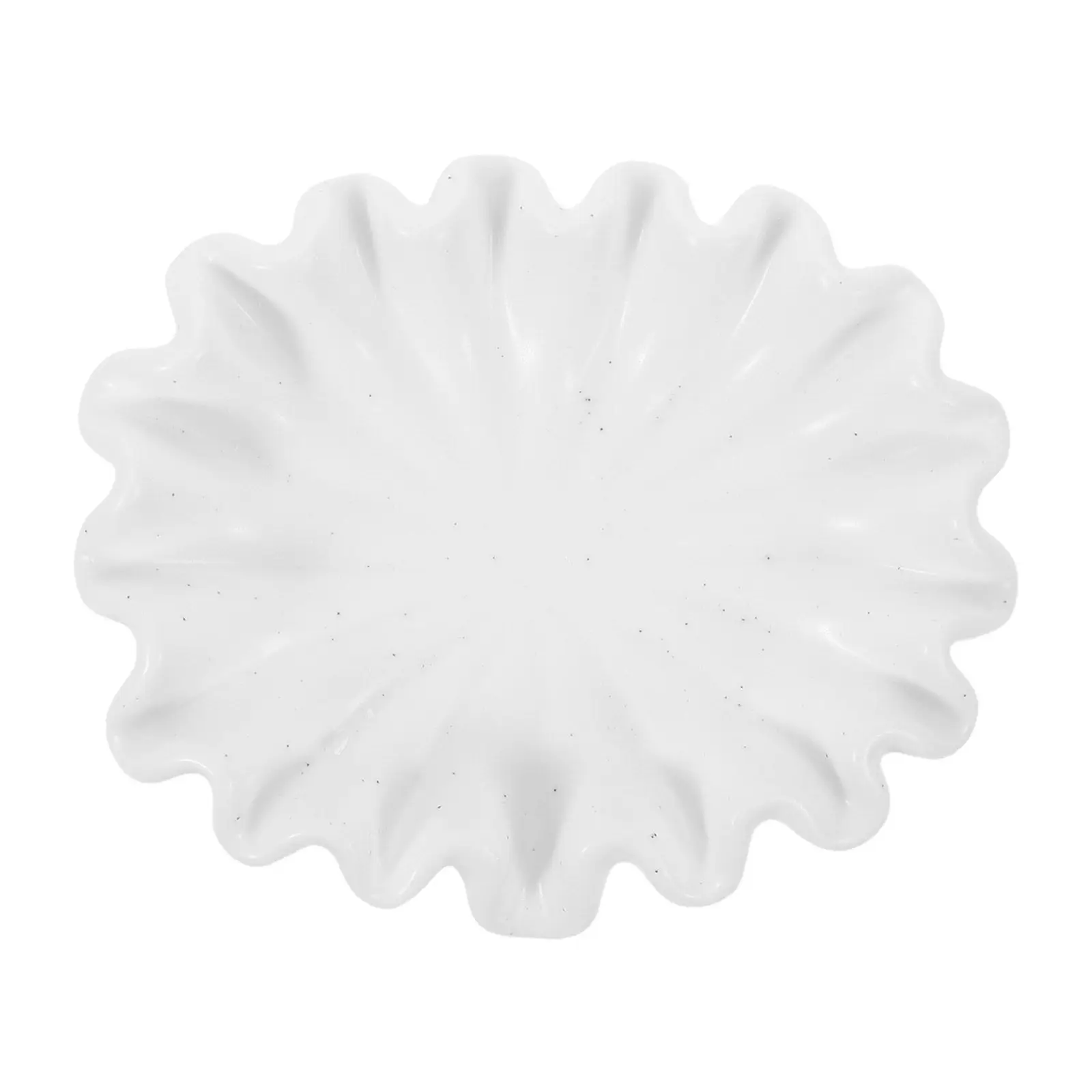 

White Ceramic Soap Dish with Lotus Leaf Design Self Draining Holder for Bathroom Shower Tub Counter Porcelain Soap Storage Tray
