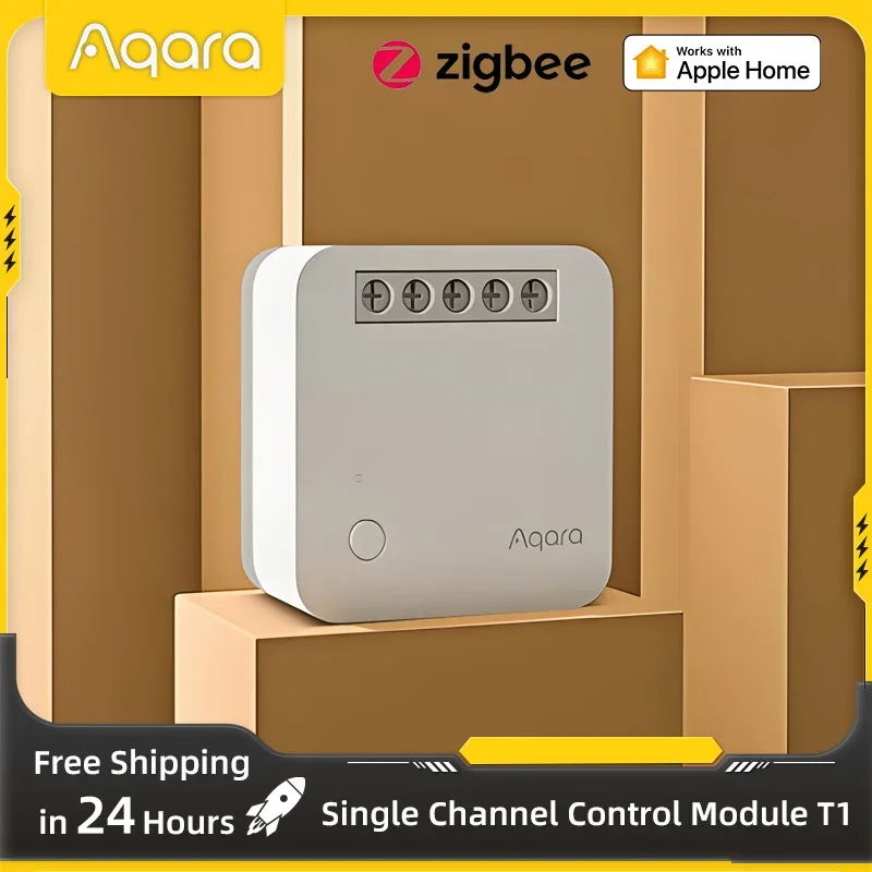 

Один чинальный релейный контроллер Aqara T1, модуль переключателя Zigbee 3,0 с/без нейтрали, таймеры для умного дома, дистанционное управление, приложение Homekit