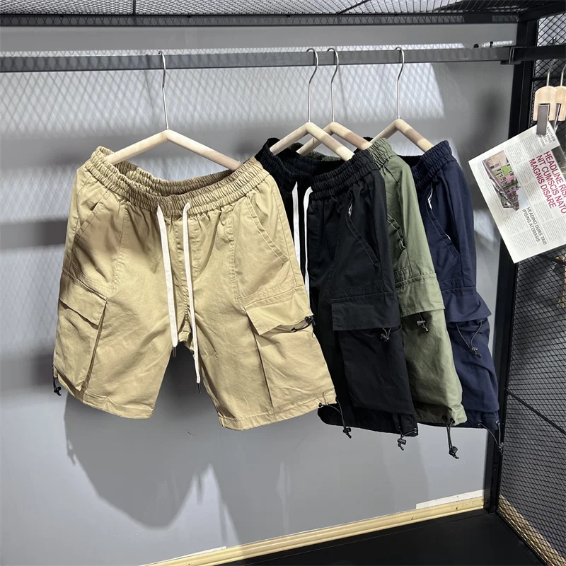 

Trendy Cotton orts! Summer New Men's Pure Color Faion Sports Casual Straight Leg Workwear Five-Point Pants