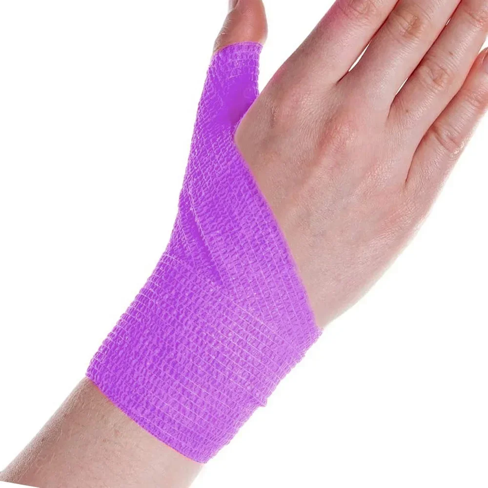 48/24/12/6/3 قطعة الأرجواني الوشم الضمادات الوشم شريط لحام التفاف ضمادة مرنة لفات لآلة الوشم قبضة الوشم اكسسوارات #6