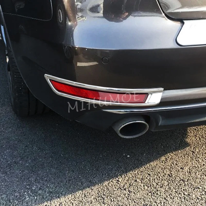 

Для Audi A4 B9 седан 2016 2017 2018 2019 2 шт. отражатель заднего бампера противотуманная фара крышка рамка отделка хром автомобильные аксессуары