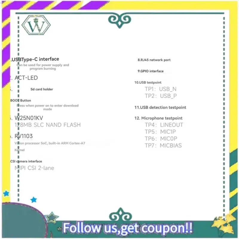 NEW Development Board Module For Luckfox Pico Plus M Luckfox RV1103 Linux Cortex-A7 Development Board With Network Port