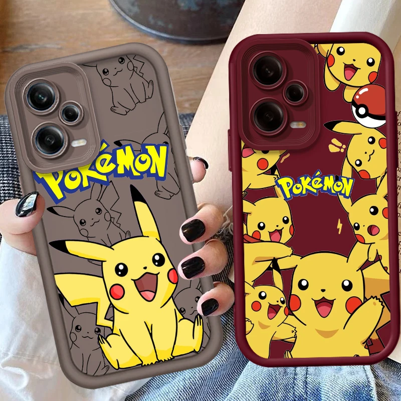 

Pokemon Pikachu Cartoon Cute Eye Ladder For Xiaomi Redmi Note 13 12 12C 11 11S 10 10C 10A 9C 9A Pro 5G TPU Phone Case