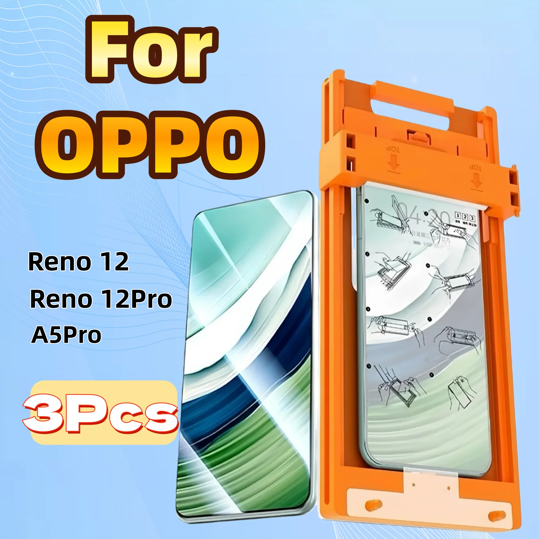 

3-Pack HD Screen Protector for OPPO Reno12 / Reno12 Pro / A5 Pro, Non-Tempered Glass