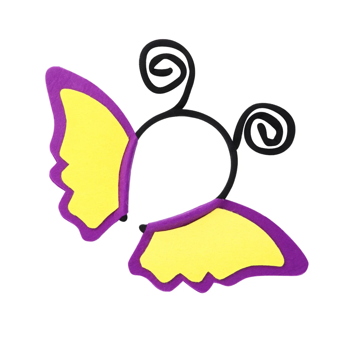 

1Pcs Butterfly Wings Headband Halloween Party Antenna Headband Yellow Purple Costume Accessory Safe Premium Cloth Material Long