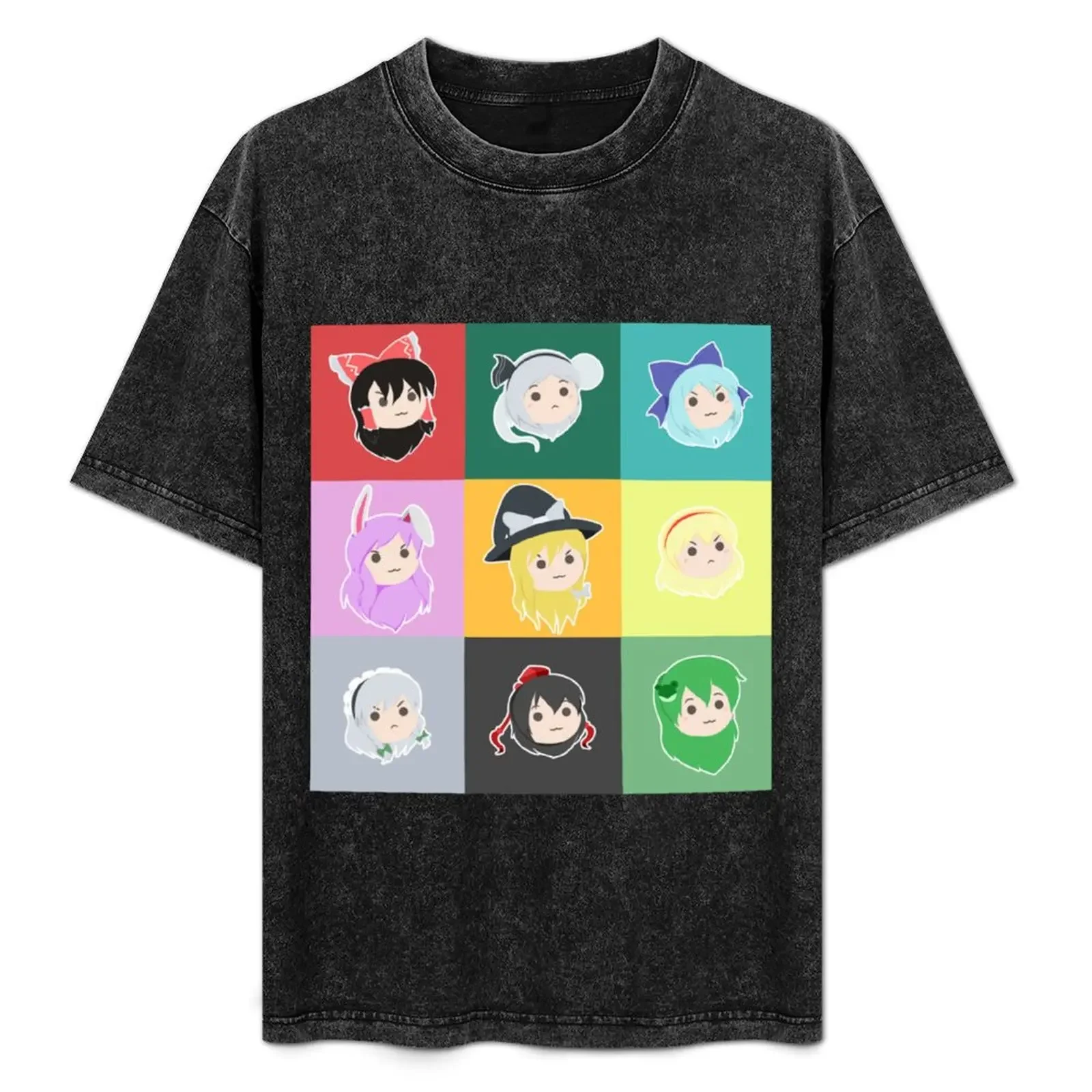 

Touhou Headcuties [Stamp] T-Shirt heavyweights graphics plus size clothes luxury clothes men