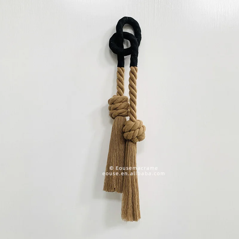 Bohemian Macrame Wall Hanging, Handmade Cotton Tapestry for Hotel