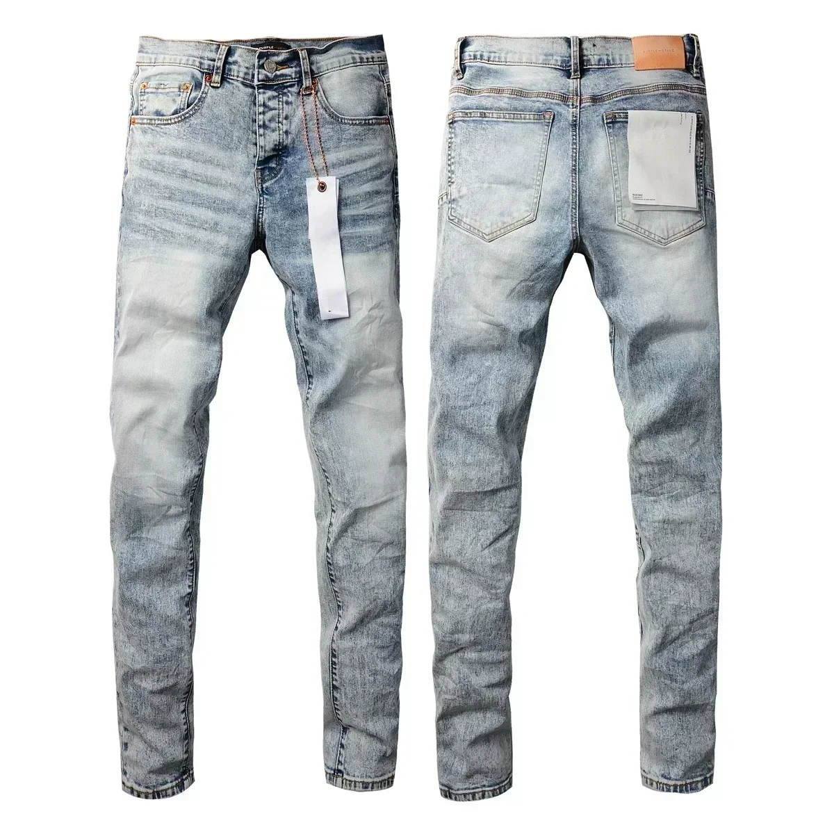 Fashion streetwear Purples jeans Man Fashion top quality Repair Low Raise Skinny Denim US 28-40 SIZE brands pants