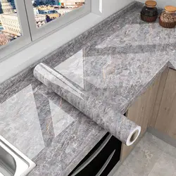 40cm width Marble Self Adhesive Wallpaper Vinyl Wall Stickers Waterproof Contact Paper For Kitchen Decorative Film Home Decor