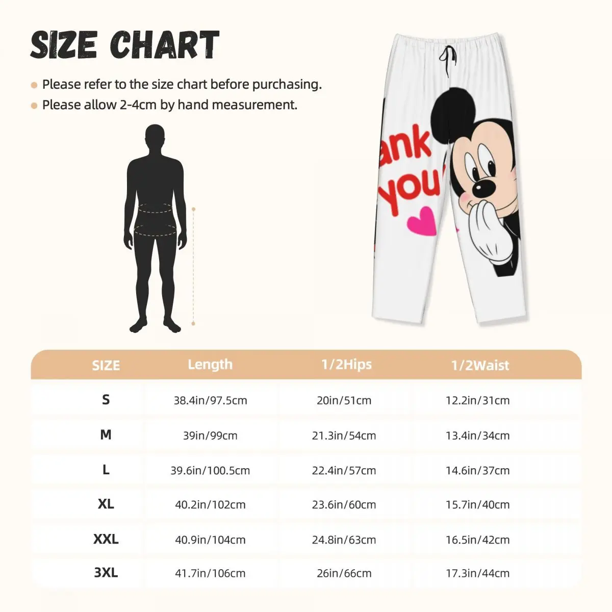 Pantalones de pijama de animación de dibujos animados de Minnie Mickey Mouse personalizados, ropa de dormir para mujer, cintura elástica, pantalones de salón para dormir con bolsillos