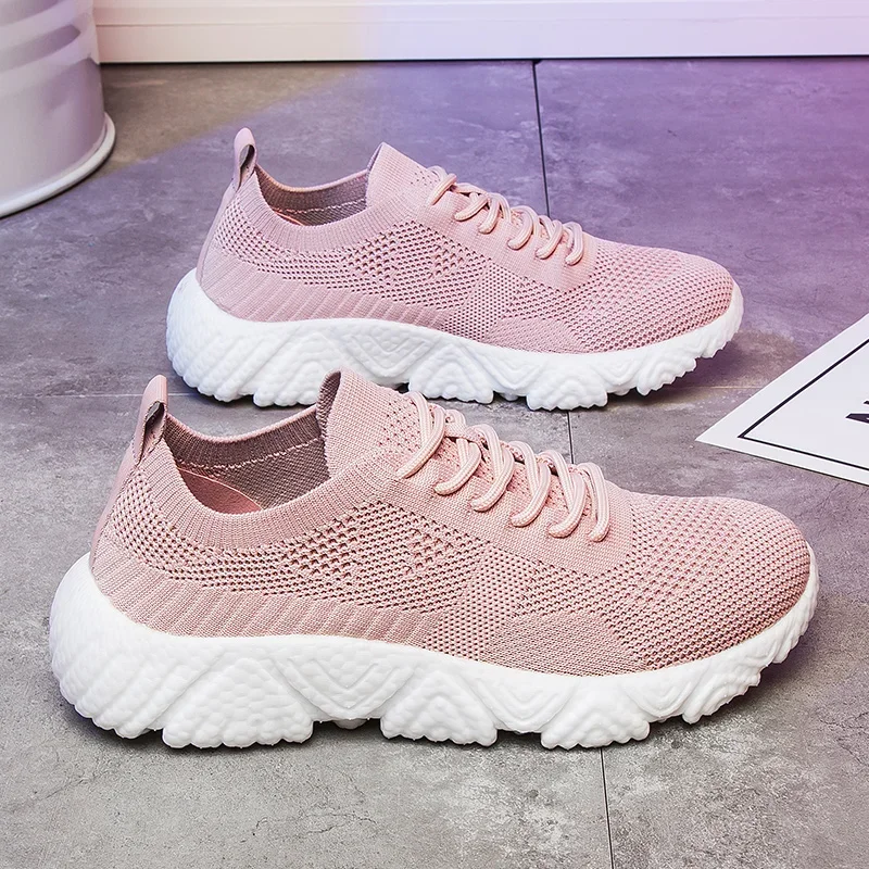 Summer Men's Sneakers Couple Casual Sports Shoes Fly Woven Breathable Large Size Men Women Lightweight Comfort Non-Slip Sneakers