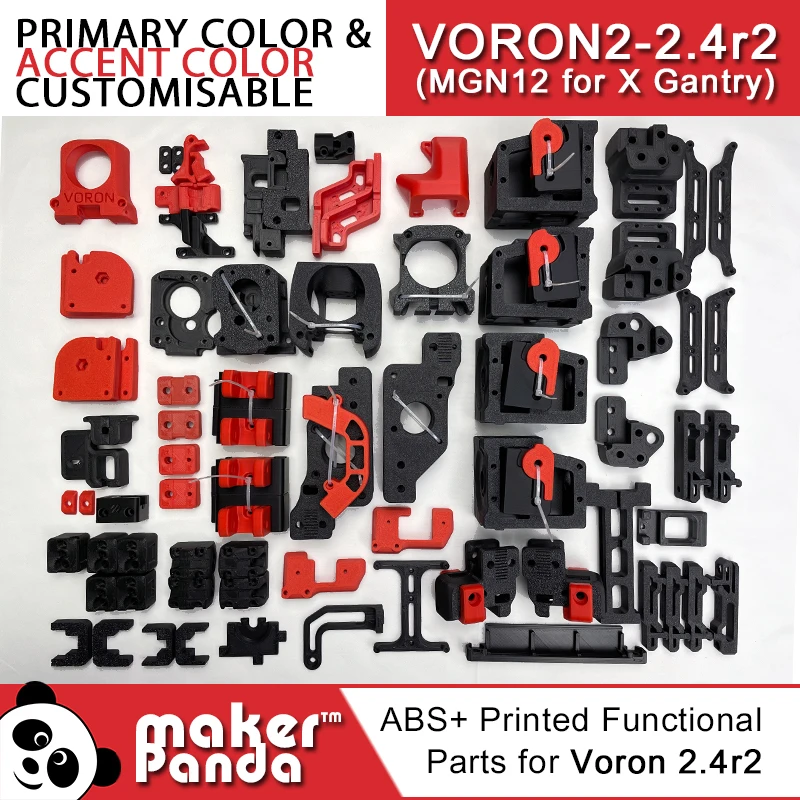 

New Voron 2.4 r2 Functional Printed Parts Pack eSun ABS+ Printed Essential Kit for Voron 2 4 DIY 3D Printer ABS Parts Set