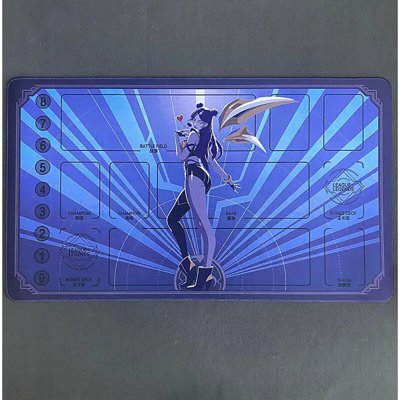 Runes Battlefield Ahri Kaisa DIY self-made Anime Game Battle card Rubber Card Pad Mouse Pad Keyboard Pad 600*30*3mm
