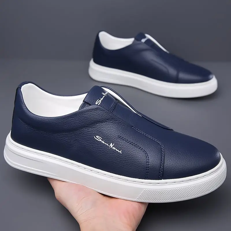 

New Mens Loafers Trend Concise Casual Shoes Fashion Urban Leisure Leather Shoes Comfortable Convenient Board Shoes
