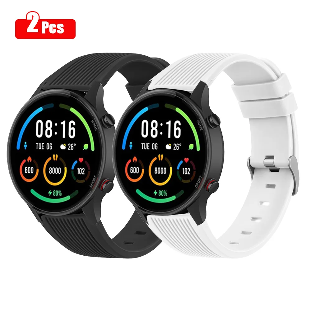 2pcs Silicone Strap For Xiaomi Mi Watch Color Sports Edition Band Bracelet For Xiaomi Mi Watch Color Bracelet Watchbands Correa