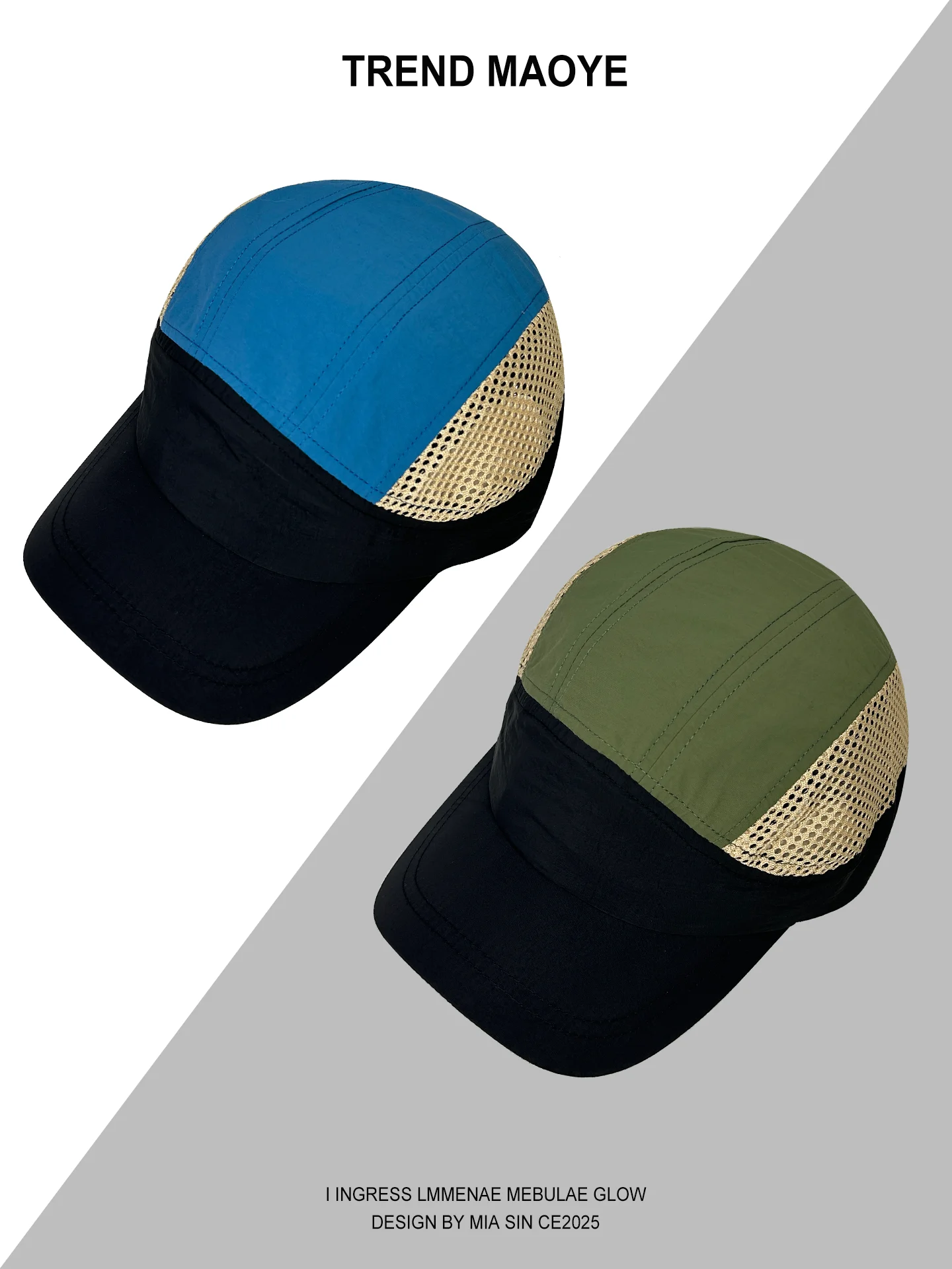 

Summer breathable quick-drying short-brimmed baseball cap men's and women's mountaineering cap big head circumference cap