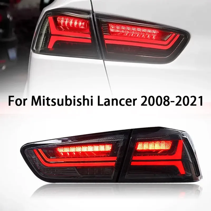 

Светодиодные задние фонари для Mitsubishi Lancer и EVO X 2008-2021, динамическая анимация DRL с последовательностью, пара задних фонарей в сборе